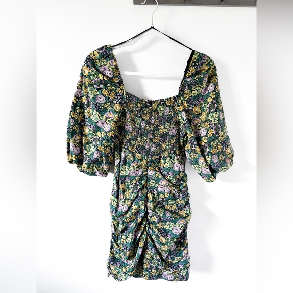 Floral Ruched Mini Dress - Picture 9 of 9